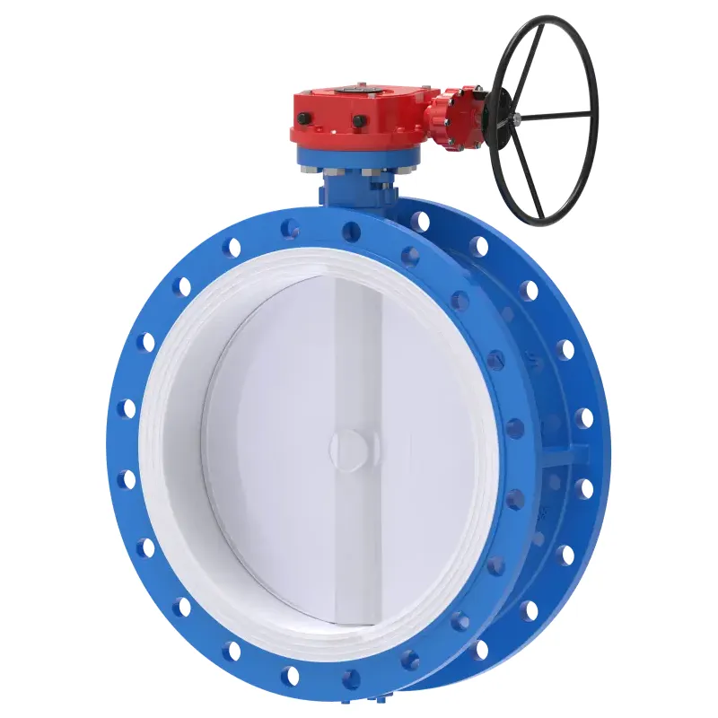 Flange PTFE გაფორმებულია პეპელა სარქველი