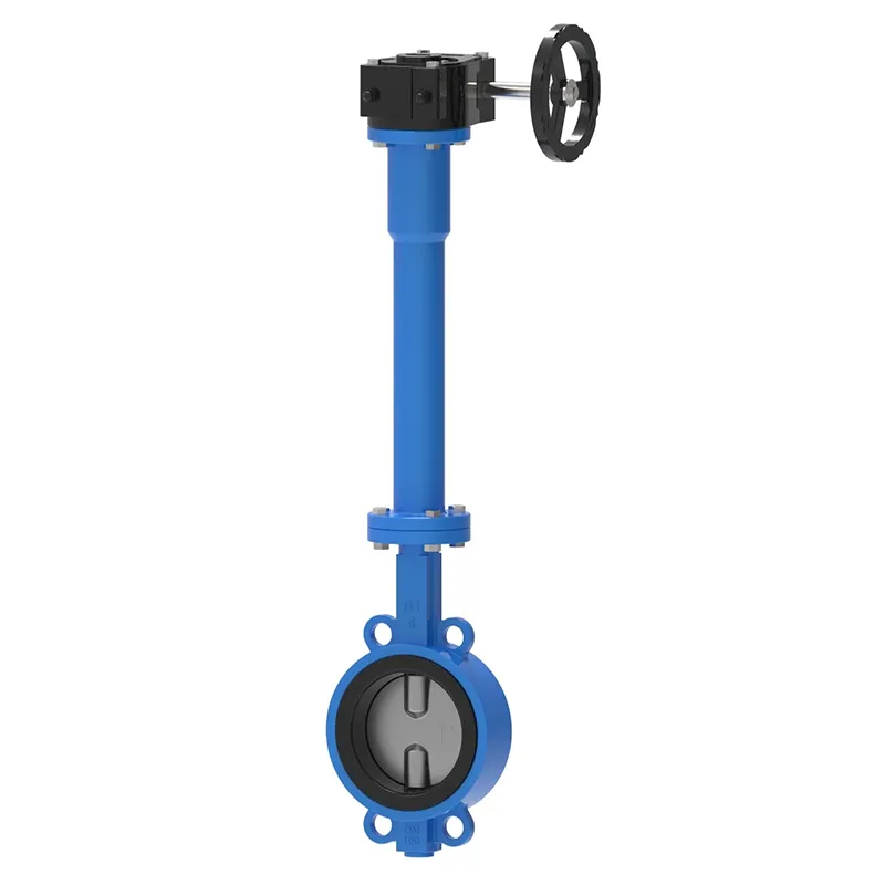 Gear Wafer Butterfly Valve გაფართოებული ღერო